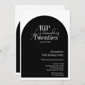 Personalized RIP 20s 30th birthday party 招待状 (正面/裏面)