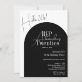 Personalized RIP 20s Hello 30s 30th birthday party 招待状 (正面)