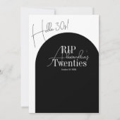 Personalized RIP 20s Hello 30s 30th birthday party 招待状 (裏面)