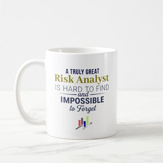 Personalized Risk Analyst Doctor Quote コーヒーマグカップ (左)