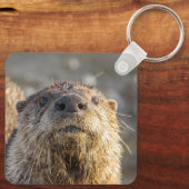 Personalized River Otter Keychain - Add Your Name キーホルダー (裏面)