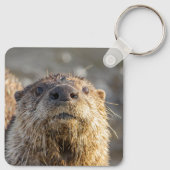 Personalized River Otter Keychain - Add Your Name キーホルダー (裏面)