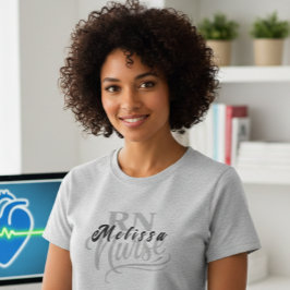 Personalized RN Name T-Shirt for Women Tシャツ