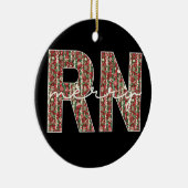 Personalized RN Nurse First Year Christmas Keepsak セラミックオーナメント (右)