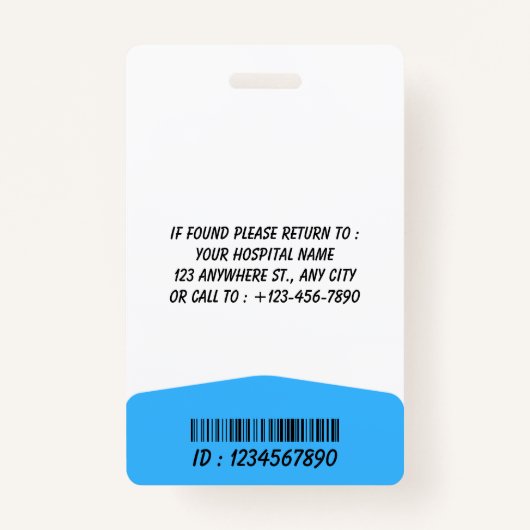 Personalized RN Nurse Identification Badge バッジ (裏面)