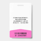Personalized RN Nurse Identification Badge バッジ (裏面)