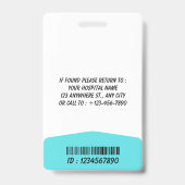 Personalized RN Nurse Identification Badge バッジ (裏面)