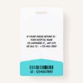 Personalized RN Nurse Identification Badge バッジ (裏面)
