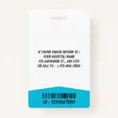 Personalized RN Nurse Identification Badge バッジ (裏面)