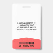 Personalized RN Nurse Identification Badge  バッジ (裏面)
