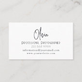 personalized rocky shore line beach side - typo 名刺 (裏面)