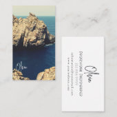 personalized rocky shore line beach side - typo 名刺 (正面/裏面)