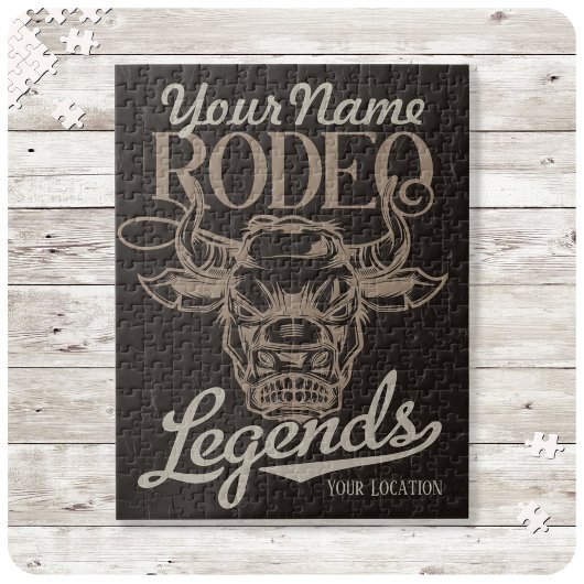 Personalized Rodeo Old West Steer Roping Legends  ジグソーパズル