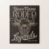 Personalized Rodeo Old West Steer Roping Legends  ジグソーパズル (縦)