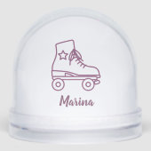 Personalized Roller Skate Snow Globe Gift for Girl (正面)