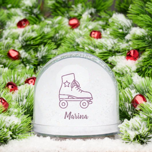 Personalized Roller Skate Snow Globe Gift for Girl (クリスマス)