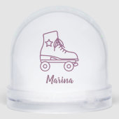 Personalized Roller Skate Snow Globe Gift for Girl (裏面)