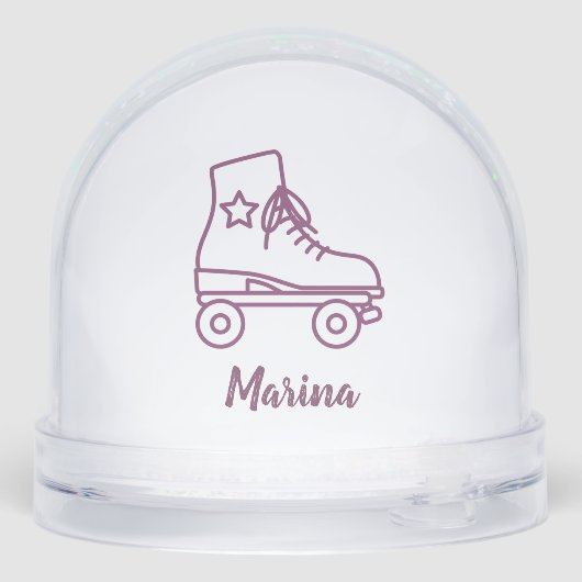 Personalized Roller Skate Snow Globe Gift for Girl (裏面)