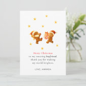Personalized Romantic Boyfriend Christmas Card シーズンカード (スタンド正面)