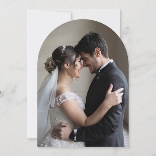 Personalized Romantic Couple Wedding  招待状 (裏面)