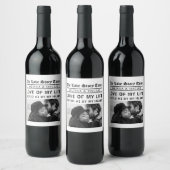 Personalized Romantic Custom Love Story Photo ワインラベル (ボトル)