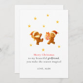 Personalized Romantic Girlfriend Christmas Card シーズンカード (正面/裏面)