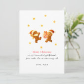 Personalized Romantic Girlfriend Christmas Card シーズンカード (スタンド正面)