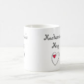 Personalized Romantic Heart コーヒーマグカップ (中央)
