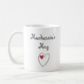 Personalized Romantic Heart コーヒーマグカップ (左)