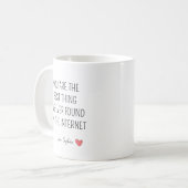 Personalized Romantic Internet Quote コーヒーマグカップ (正面左)