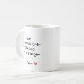 Personalized Romantic Love Quote コーヒーマグカップ (正面左)