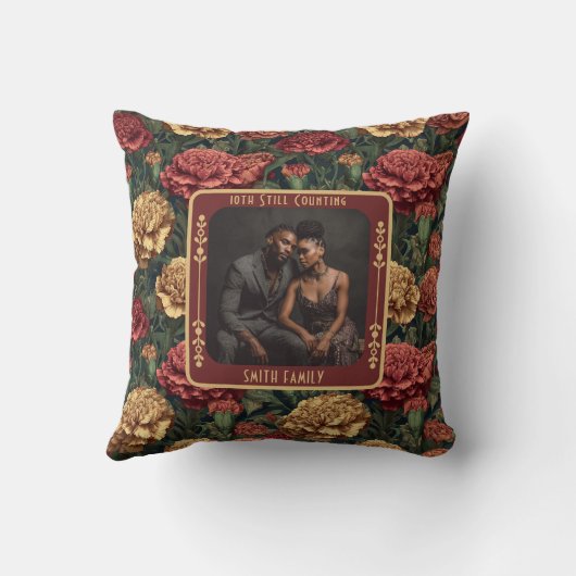 Personalized Romantic Marriage Throw Pillow  クッション (裏面)