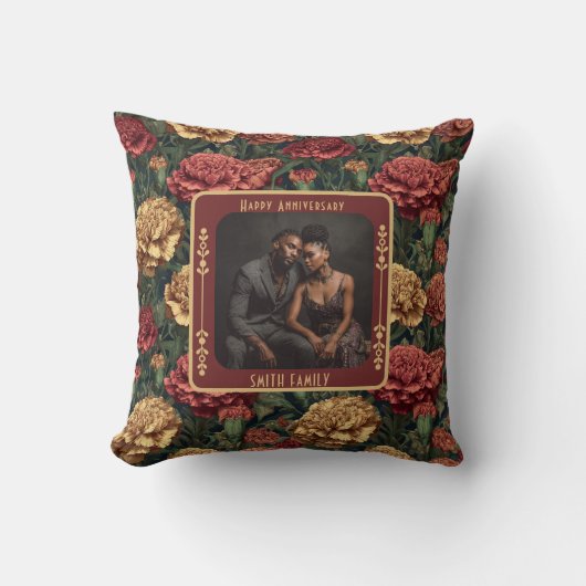 Personalized Romantic Marriage Throw Pillow  クッション (正面)