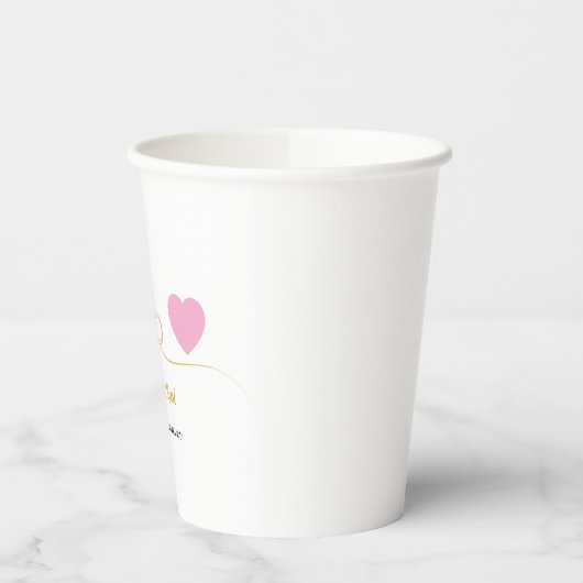 Personalized Romantic Paper Cups 紙コップ (左)