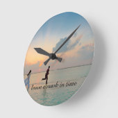 Personalized Romantic Photo ラウンド壁時計 (傾斜)