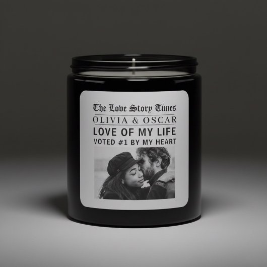 Personalized Romantic Photo | Love Story  スクエアシール