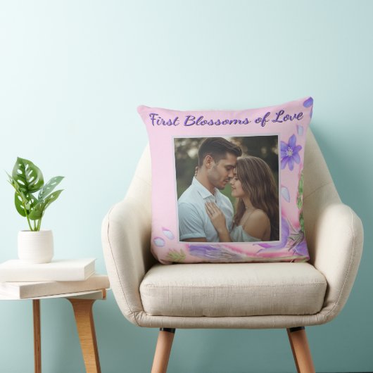 Personalized Romantic Pillow – Custom Couple Photo クッション (椅子)