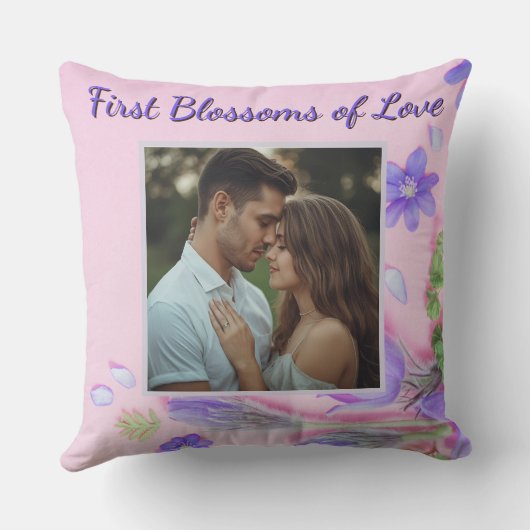 Personalized Romantic Pillow – Custom Couple Photo クッション (裏面)