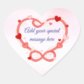 Personalized Romantic Valentine’s Day Sticker ハートシール (正面)