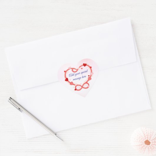 Personalized Romantic Valentine’s Day Sticker ハートシール (封筒)