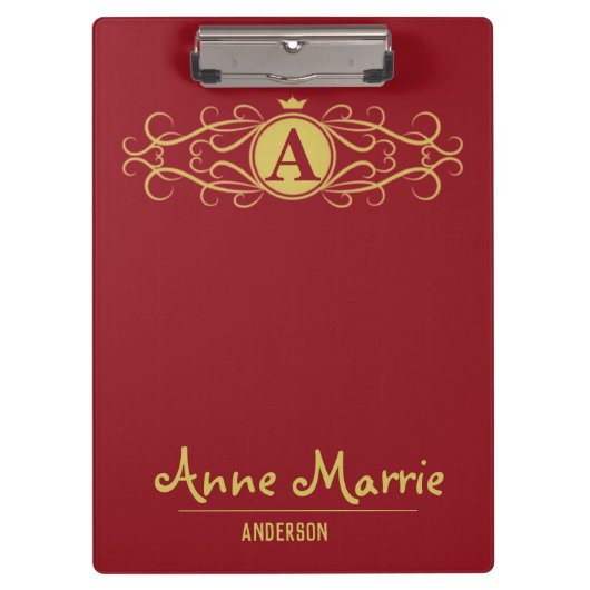 Personalized Rose Dial Women’s Elegant Custom Time クリップボード (正面)