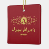 Personalized Rose Dial Women’s Elegant Custom Time セラミックオーナメント (左)