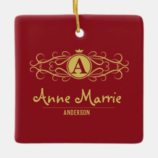 Personalized Rose Dial Women’s Elegant Custom Time セラミックオーナメント (正面)