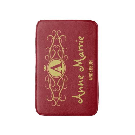 Personalized Rose Dial Women’s Elegant Custom Time バスマット (正面縦)