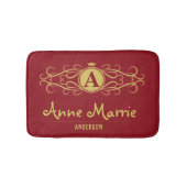 Personalized Rose Dial Women’s Elegant Custom Time バスマット (正面)