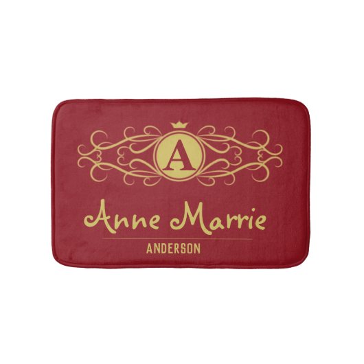 Personalized Rose Dial Women’s Elegant Custom Time バスマット (正面)