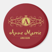 Personalized Rose Dial Women’s Elegant Custom Time マグネット (正面)