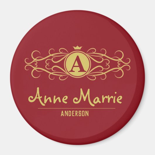 Personalized Rose Dial Women’s Elegant Custom Time マグネット (正面)