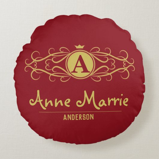 Personalized Rose Dial Women’s Elegant Custom Time ラウンドクッション (正面)