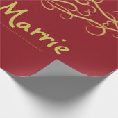 Personalized Rose Dial Women’s Elegant Custom Time ラッピングペーパー (角)